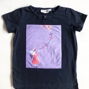 Chou-Chou Chic Girl Purple Front Blue Tees 3T